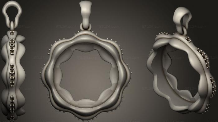 Jewelry (Pendant With Opal, JVLR_1076) 3D models for cnc